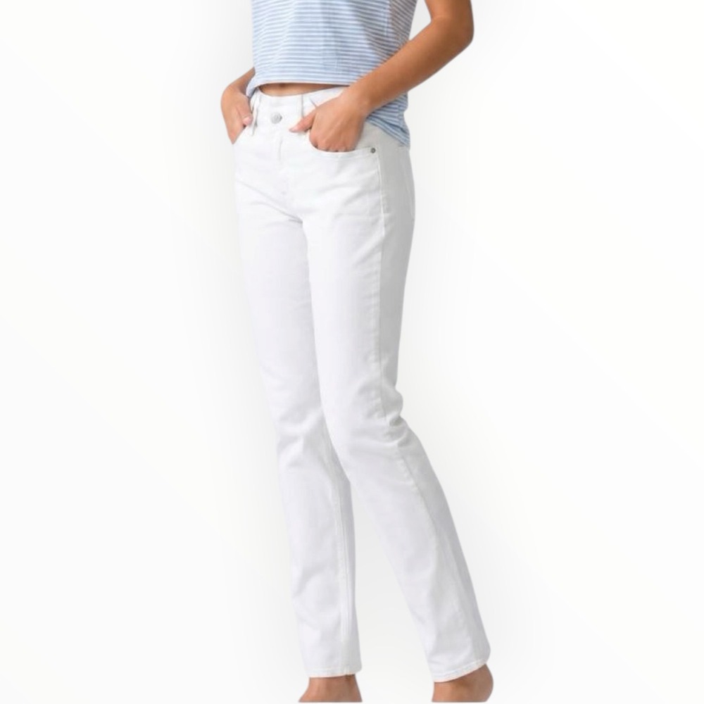Rag & Bone Dre Slim Boyfriend Women 26 White Low-Rise Jeans